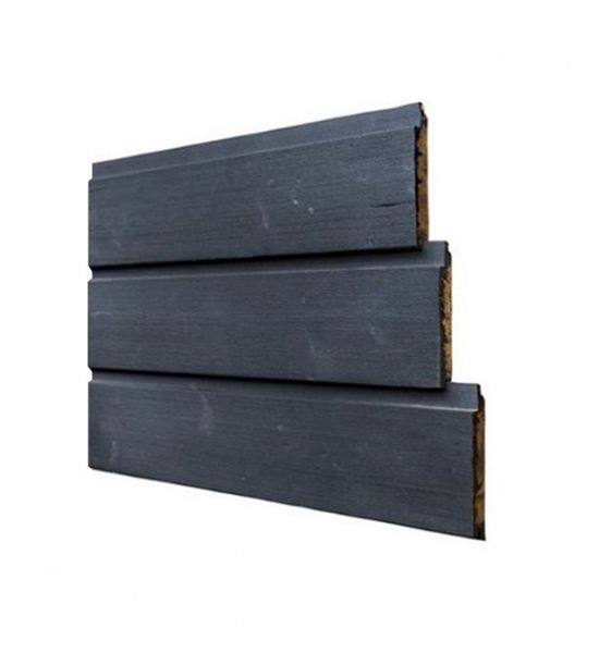 Thermowood planchet geborsteld black (met brede band)
