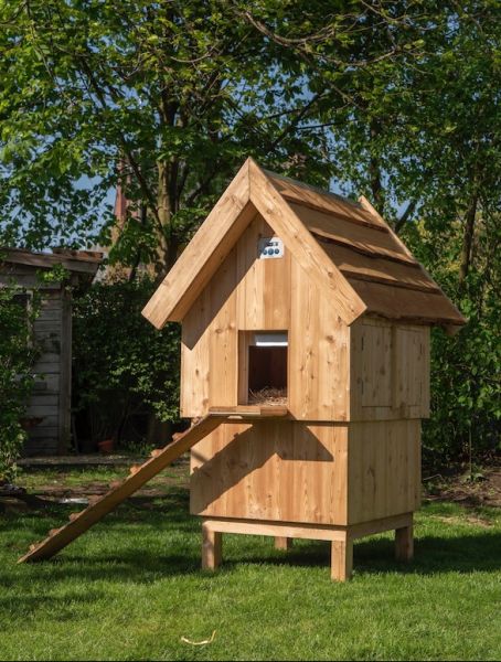 Ecohout Klein Kippenhok Lariks Met Houten Dak