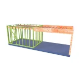 Miniatuur van Vuren poolhouse gebinte - 400 x 800 cm