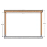 Miniatuur van Douglas pergola Syrah - 3 x 3 m