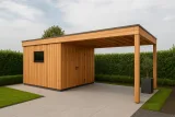 Miniatuur van Vuren poolhouse gebinte - 400 x 800 cm