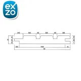 Miniatuur van Thermo ayous triple blokprofiel Black - 21 mm dik