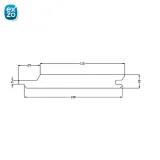 Miniatuur van Thermowood Finno planchet Black - 13,1 cm breed