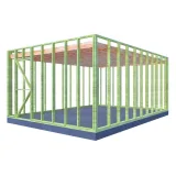 Miniatuur van Vuren tuinhuis gebinte - 400 x 600 cm