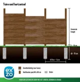 Miniatuur van Tuinwand Thermo Ayous effen horizontaal