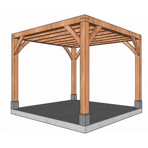 Douglas pergola Malbec - vanaf 3 x 3 m