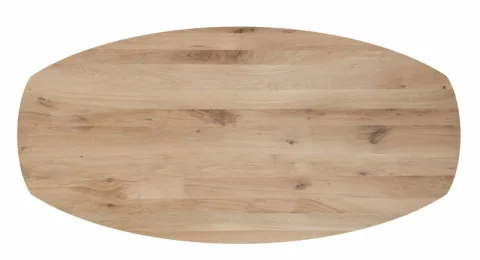 Eiken eettafel/tafelblad - Deens ovaal