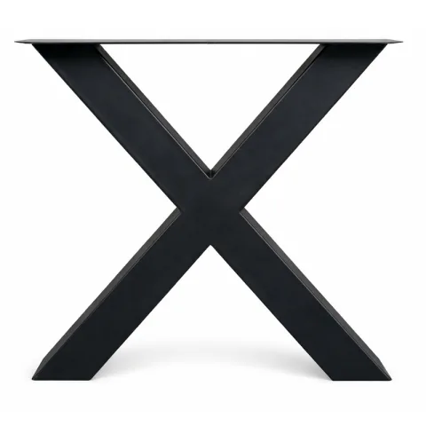Metalen X (tafel)onderstel - mat zwart