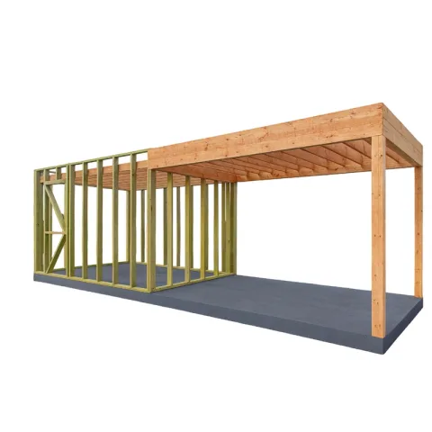 Vuren poolhouse gebinte - 500 x 1000 cm