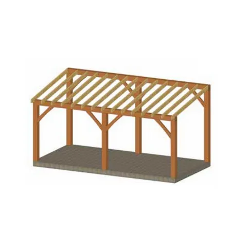 Eiken terrasoverkapping Trignac - 300 x 600 cm