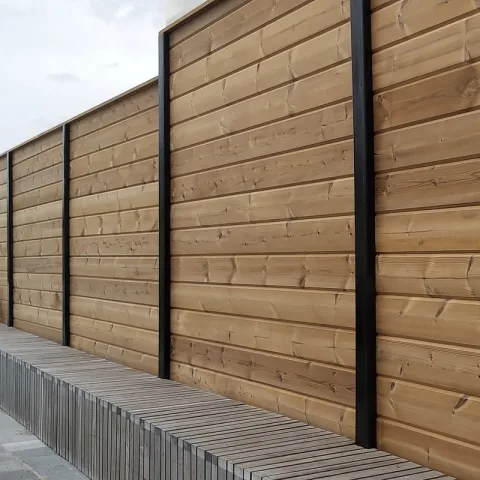 Thermowood plankenscherm - 20 mm dik