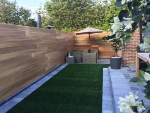 Tuinwand Thermo Ayous effen horizontaal