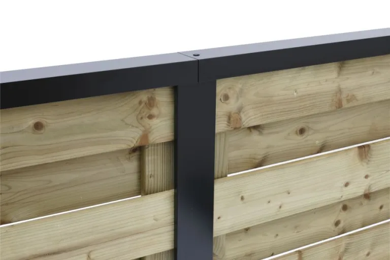 Aluminium bovenprofiel voor plankenschermen horizontaal