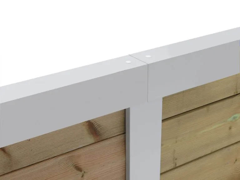 Aluminium bovenprofiel voor plankenschermen horizontaal