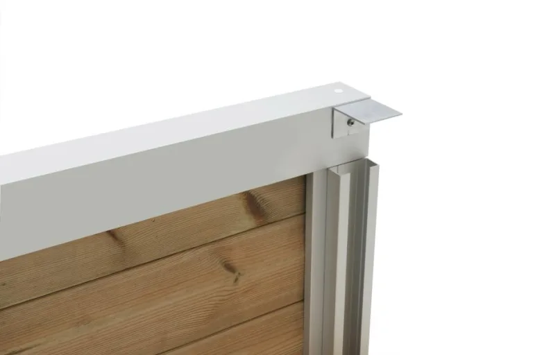 Aluminium bovenprofiel voor plankenschermen horizontaal