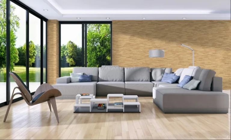 Bamboe 3D houtstrips - Champagne