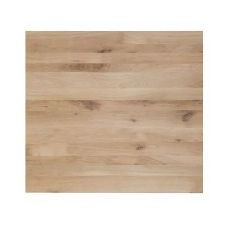 Vierkant eiken eettafel/tafelblad recht - 70 x 70 cm
