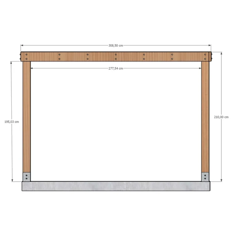 Douglas pergola Syrah - 3 x 3 m