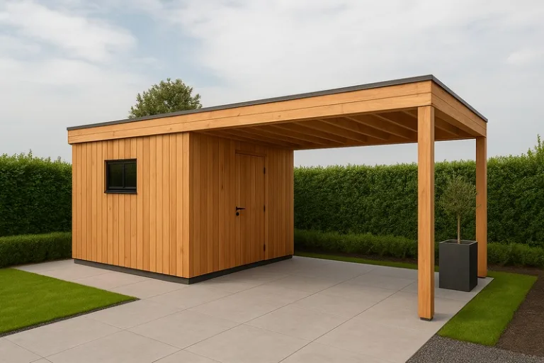 Vuren poolhouse gebinte - 400 x 800 cm