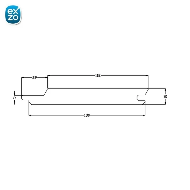Thermowood Finno planchet Black - 13,1 cm breed