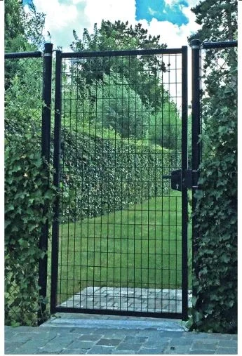 Metalen gaaspoort Grace - Zwart