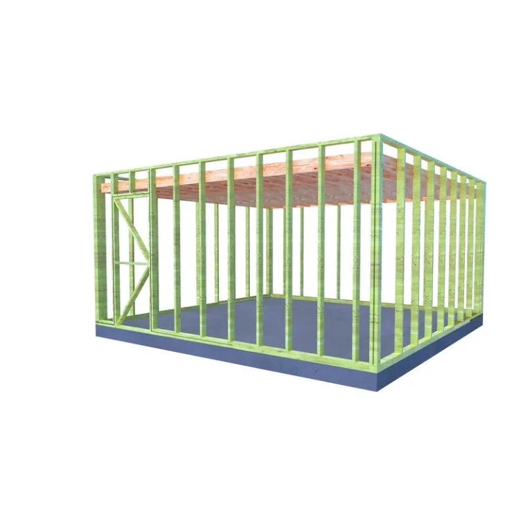 Vuren tuinkantoor gebinte - 500 x 500 cm