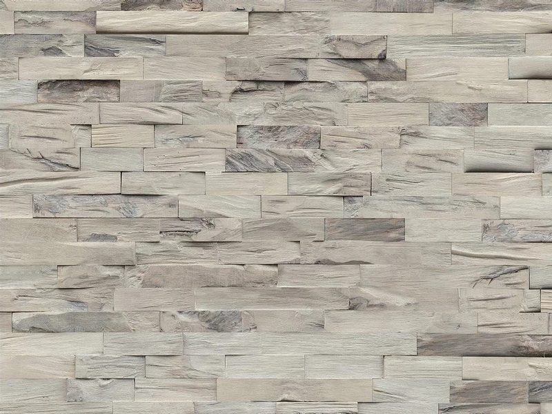 3D houtstrip - Bleached Grey