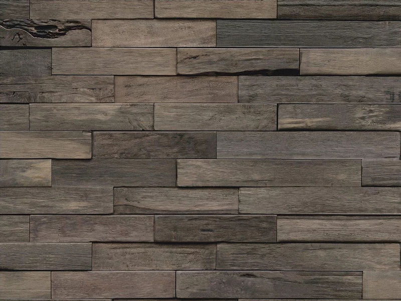 3D houtstrip - Steel Grey