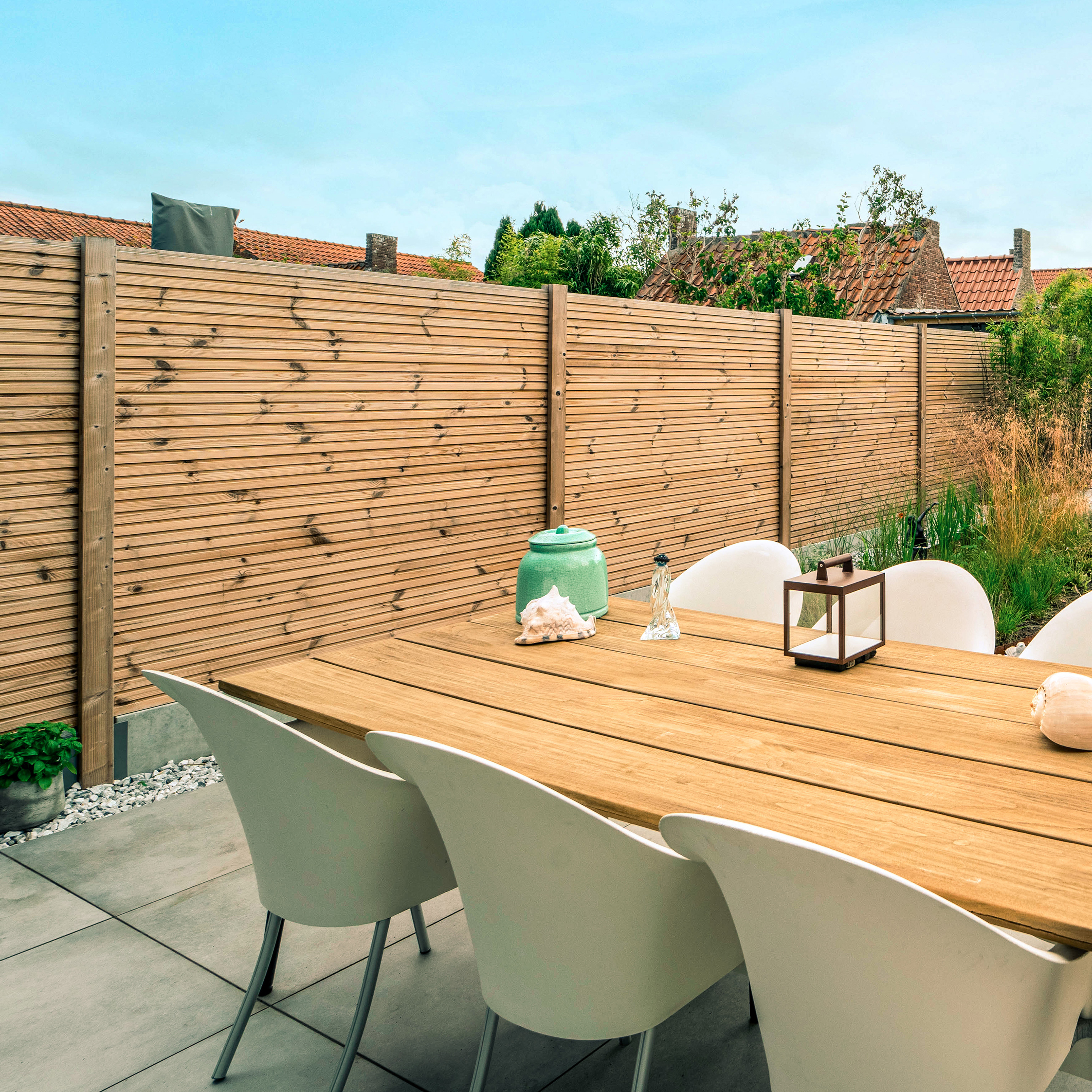 Thermowood triple plankenscherm - 26 mm dik