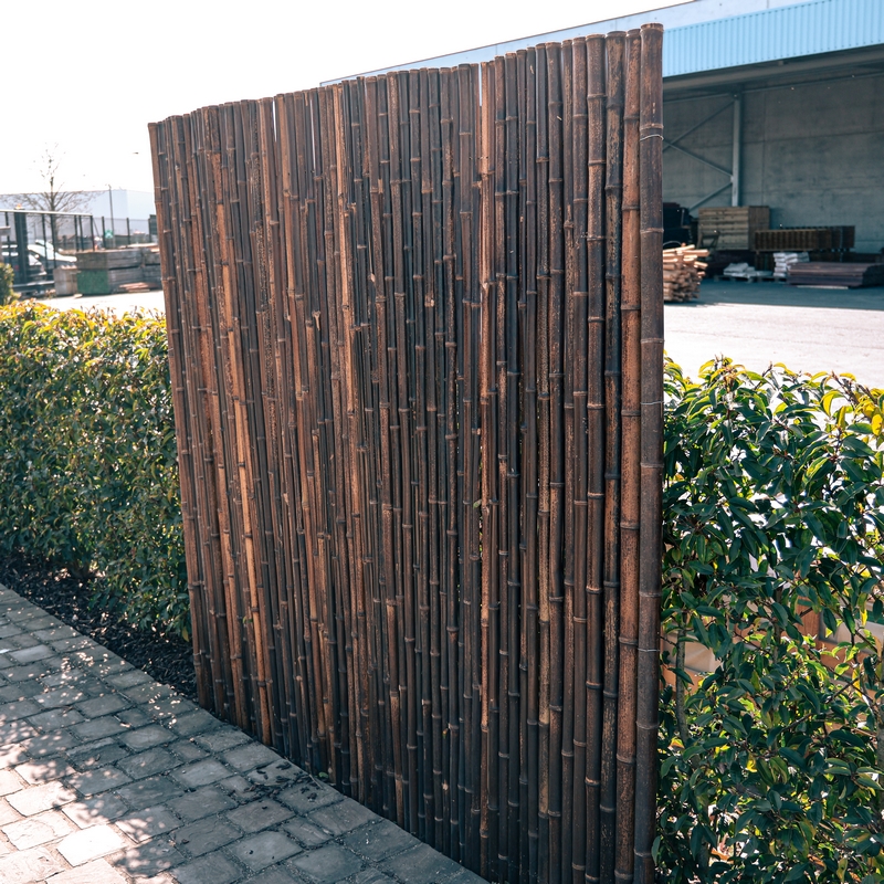 Bamboemat Rond XL- Zwart