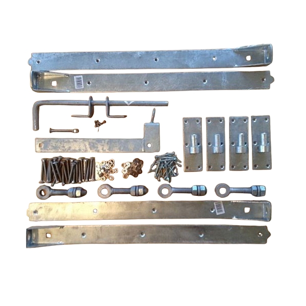 Set Beslag toegangspoort - verzinkt / zwart