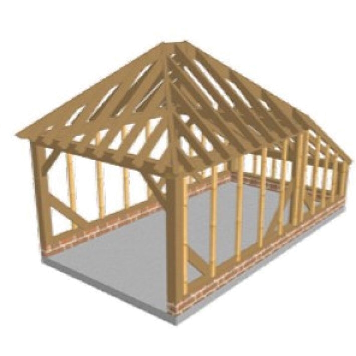 Eiken carport Brest - 324 x 600 cm