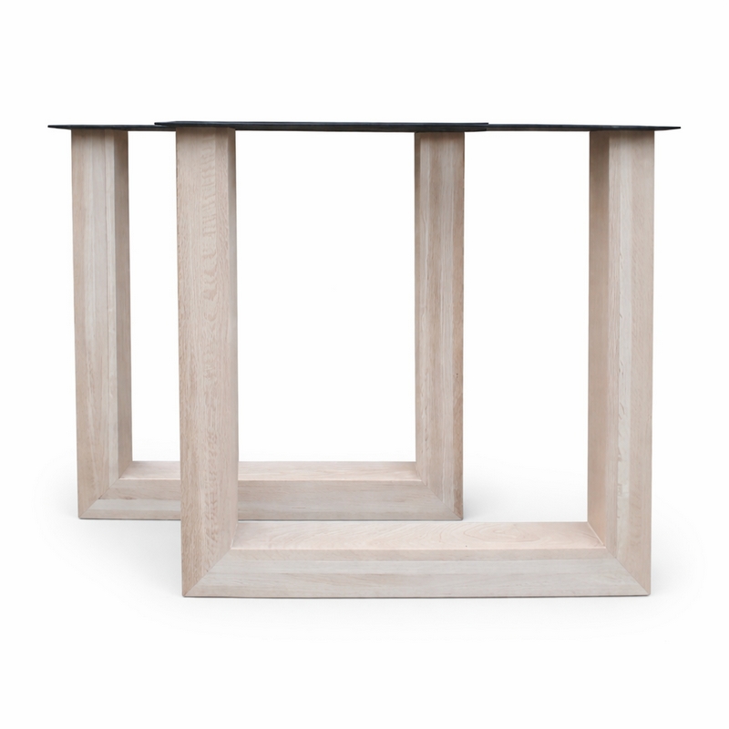 Eiken U (tafel)onderstel - massief/rustiek