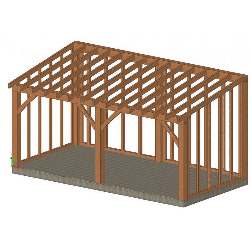 Douglas bijgebouw gebinte Toulouse - 300 x 600 cm