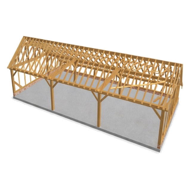 Eiken carport Trappes - 938 x 600 cm
