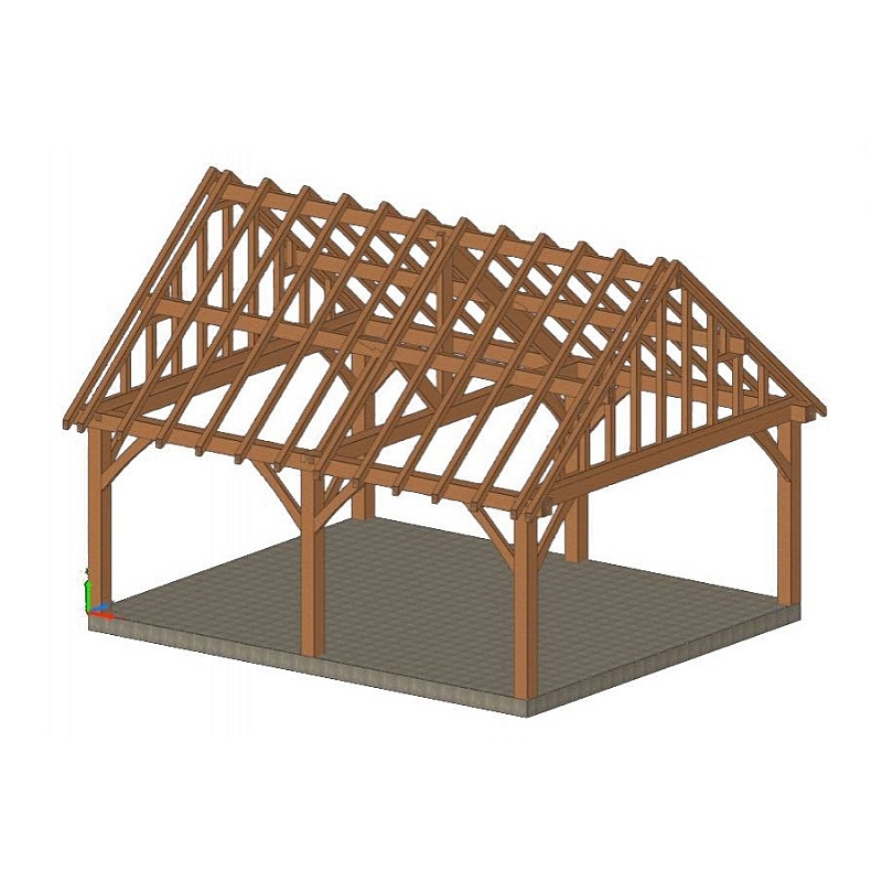 Douglas bijgebouw gebinte Valence - 500 x 600 cm