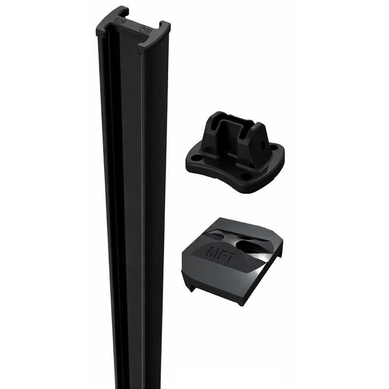 H-Paal voor 3D draadpanelen - Zwart