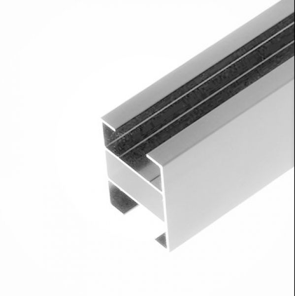 Aluminium alu-wood gleufpaal 48 mm