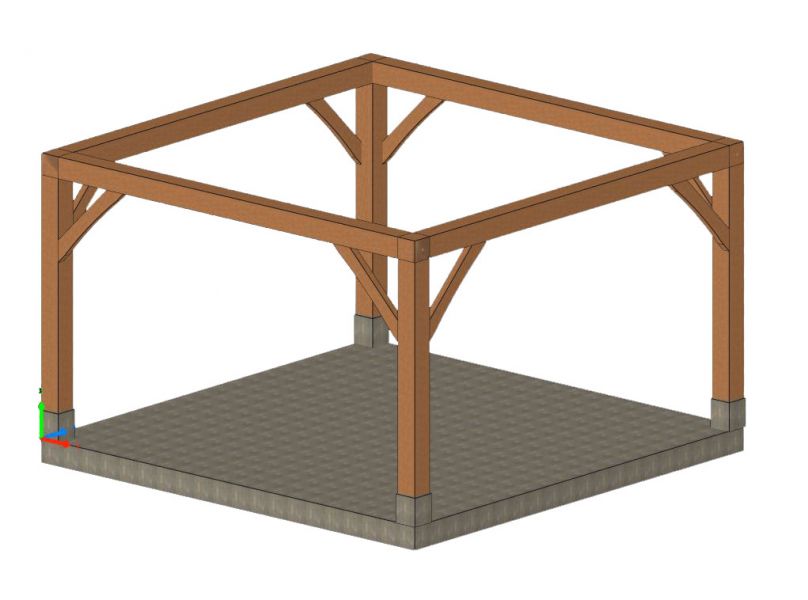 Eik/ Douglas Gebinte Arles - 3 x 3 m - Alle Maatwerk Mogelijk