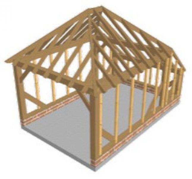 Eik Gebinte Bordeaux - 5 x 3,25 m - Alle Maatwerk Mogelijk