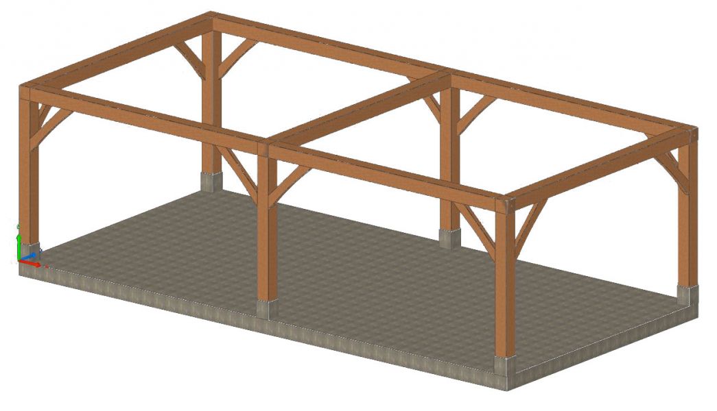 Eik/Douglas Gebinte Cannes - 3x6m Alle Maatwerk Mogelijk