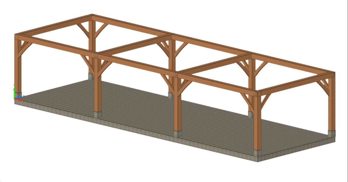 Eik/Douglas Gebinte Grenoble - 3x9m - Alle Maatwerk Mogelijk