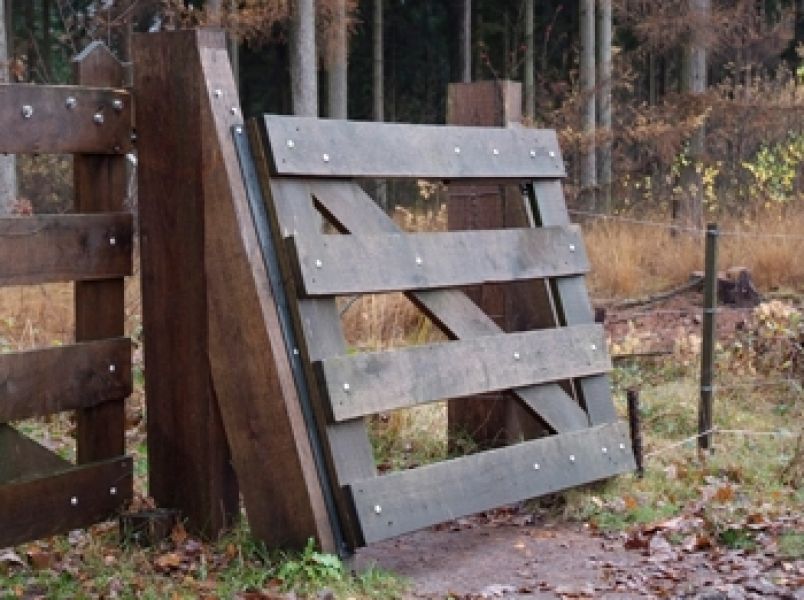 Eiken weidepoort - klaphek