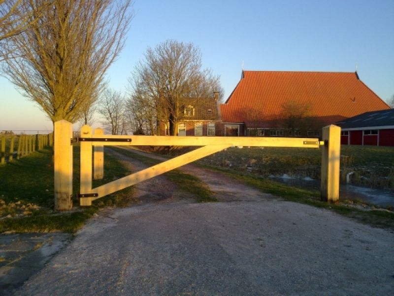 Houten slagboom - eiken