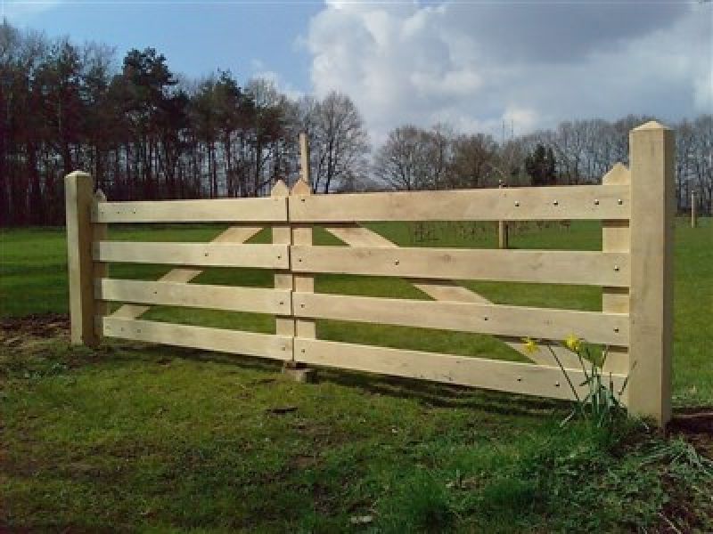 Eiken weidepoort - waterlandhek