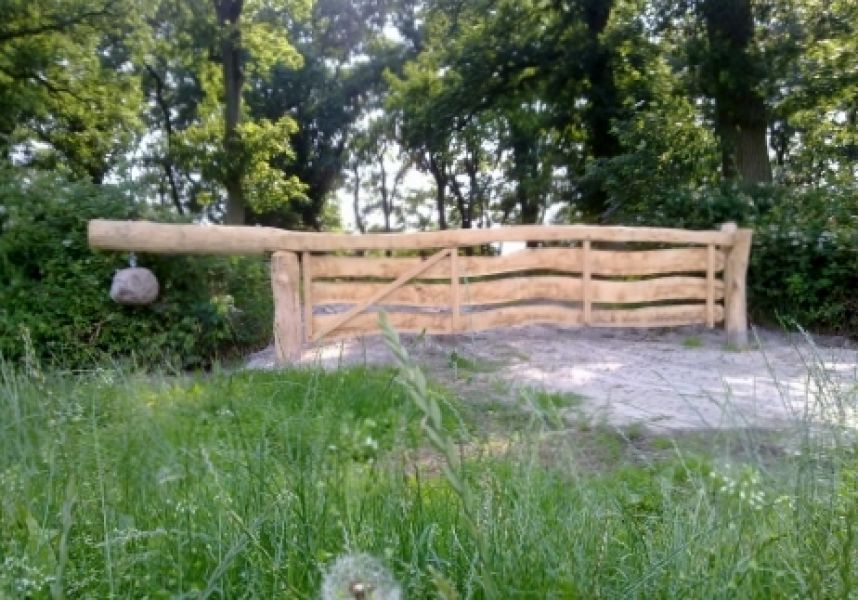 Eiken weidepoort - wringhek