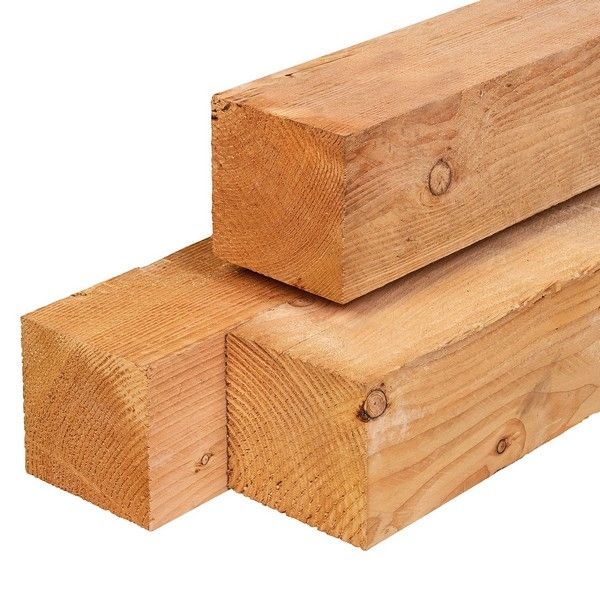 Lariks / douglas balken - 15 x 15 cm - fijnbezaagd