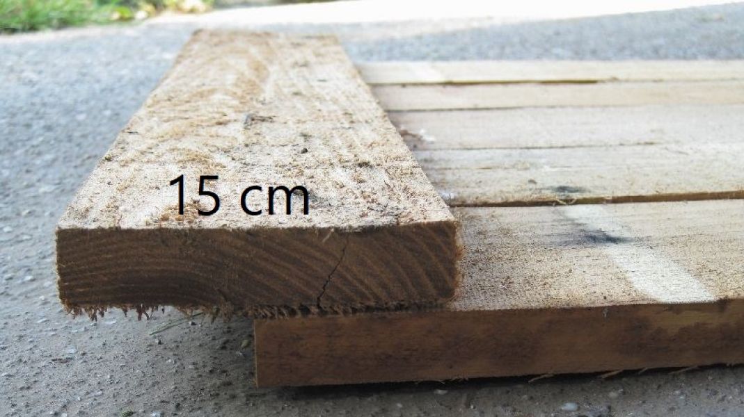 Opgeklampte schotten - Robinia