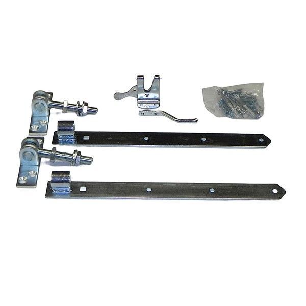 Set tuinhek sluiting - verzinkt / zwart