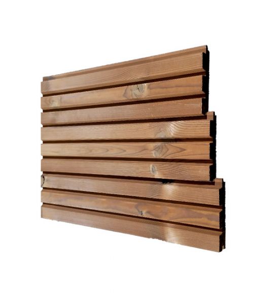 Thermowood blokprofiel triple - 32 mm dik